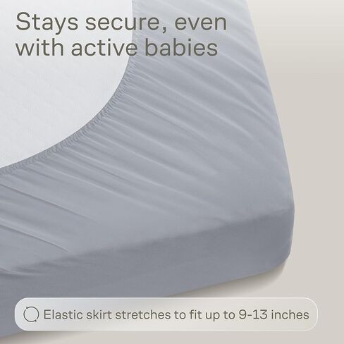 Niagara Crib 2 Pack 100% Waterproof Mattress Protector, Soft Breathable Crib Mattress Protector with Deep Pocket, Crib Mattress Pad for Toddler and Baby (52x28, White) - Viscose Made from Bamboo in Kuwait