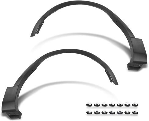 Front Pair Fender Flares Wheel Trim Opening Molding Left & Right Side Compatible with Ford Explorer/Police Interceptor Utility 2016-2019 FB5Z16038AB, FB5Z16039AB, FO1291130, FO1290130 Black in Saudi Arabia