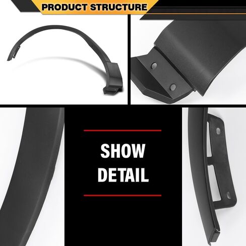 Front Pair Fender Flares Wheel Trim Opening Molding Left & Right Side Compatible with Ford Explorer/Police Interceptor Utility 2016-2019 FB5Z16038AB, FB5Z16039AB, FO1291130, FO1290130 Black in Saudi Arabia