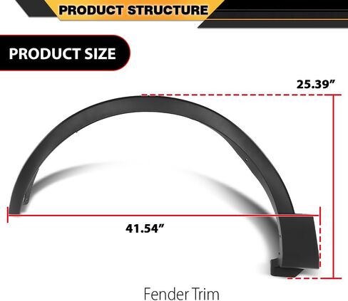 Front Pair Fender Flares Wheel Trim Opening Molding Left & Right Side Compatible with Ford Explorer/Police Interceptor Utility 2016-2019 FB5Z16038AB, FB5Z16039AB, FO1291130, FO1290130 Black in Saudi Arabia