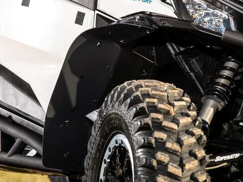 SuperATV Fender Flares for 2019+ Can Am Maverick Sport (See Full Fitment List) | Extreme Durability | Protect Against Rocks, Dirt, Sand, & Mud | USA Made in Saudi Arabia