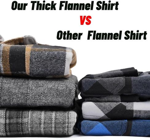 COOFANDY Men's Flannel Shirts Long Sleeve Casual Cotton Plaid Button Down Shirt Jacket with Pockets in Kuwait