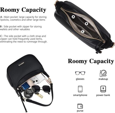 ARISTOTE Shoulder Bags for Women, Leather Small Purse Cute Hobo Tote Handbag Crossbody Wallet with Removable Strap in Saudi Arabia