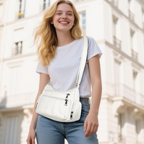 Crossbody Purses for Women PU Leather Shoulder Handbags Lightweight Waterproof Travel Bag Ladies Pocketbooks in Saudi Arabia