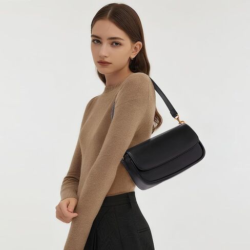 Shoulder Bag For Women Trendy Small Purse Cute Mini Vegan Leather Handbags with 2 Removable Strap in Saudi Arabia