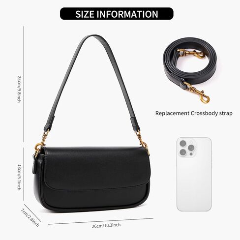 Shoulder Bag For Women Trendy Small Purse Cute Mini Vegan Leather Handbags with 2 Removable Strap in Saudi Arabia
