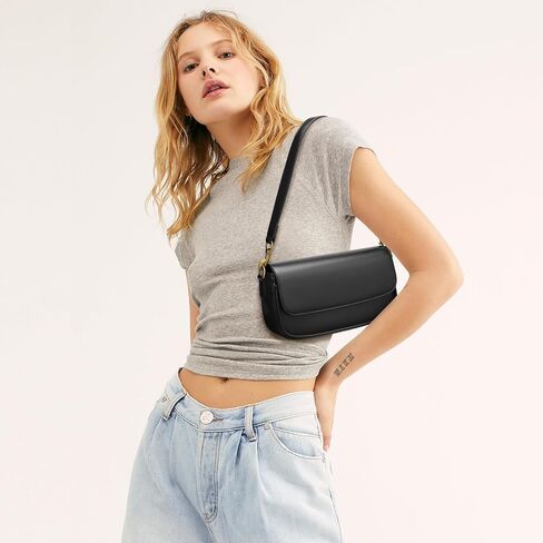 Shoulder Bag For Women Trendy Small Purse Cute Mini Vegan Leather Handbags with 2 Removable Strap in Saudi Arabia