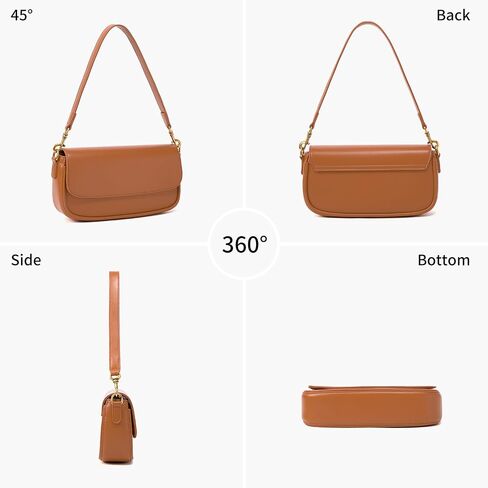 Shoulder Bag For Women Trendy Small Purse Cute Mini Vegan Leather Handbags with 2 Removable Strap in Saudi Arabia