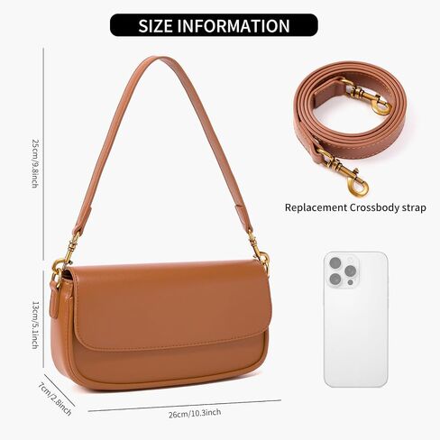 Shoulder Bag For Women Trendy Small Purse Cute Mini Vegan Leather Handbags with 2 Removable Strap in Saudi Arabia