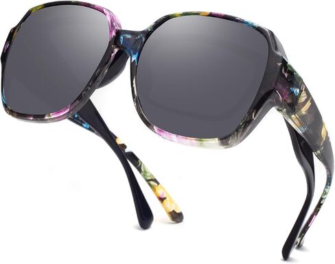 Sunglasses Fit Over Glasses for Men Women Fit Over Prescription Glasses Lightweight Square Frame, Polarized Lenses UV Protection in Saudi Arabia