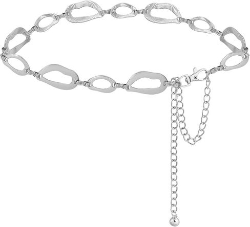 LIMHOO Women's Metal Waist Chain Belts Gold Silver Link Belt for Dresses in Saudi Arabia