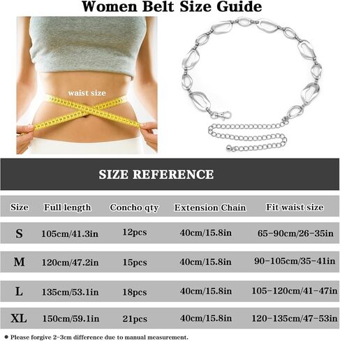 LIMHOO Women's Metal Waist Chain Belts Gold Silver Link Belt for Dresses in Saudi Arabia