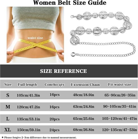 LIMHOO Women's Metal Waist Chain Belts Gold Silver Link Belt for Dresses in Saudi Arabia
