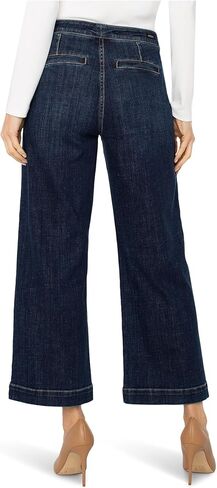 Liverpool Women's Stride Mid-Rise Wide Leg Jean with Trouser Details 27'' Inseam in Saudi Arabia