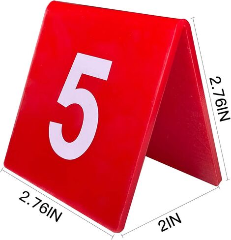 1-25 رقم طاولة الخيمة من الفولاذ المقاوم للصدأ للمطاعم والمقاهي والحانات مقاس 2 × 2 بوصة باللون الأسود in Kuwait