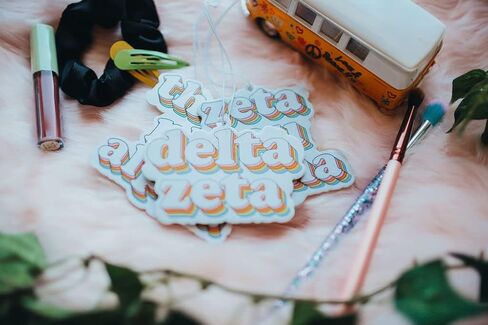 Sorority Shop Kappa Kappa Gamma Retro Air Freshener - KKG Bubblegum Scented Air Freshener – Sorority Retro Design Air Freshener for Car or Dorm– Sorority Gift, Charm Paraphernalia in Saudi Arabia