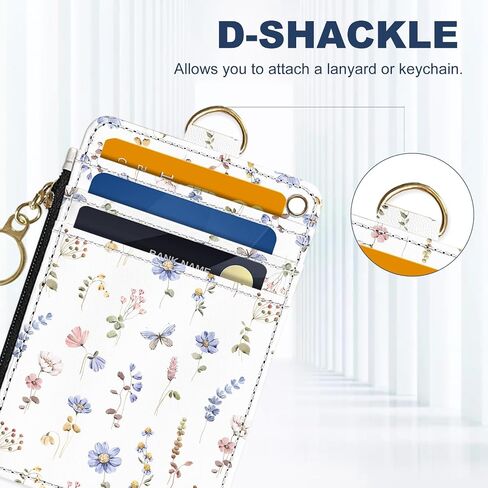 Slim Wallet Credit Card Holder, Small Stove, RFID Wallet Women Cute Small Front Pocket Wallet With Zipper, PU Leather Thin travel RFID Blocking Card Case ID Window,Ladies Gifts in Saudi Arabia