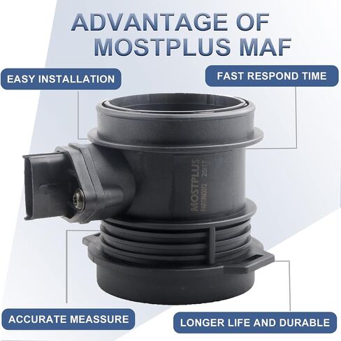 MOSTPLUS Mass Air Flow Meter Sensor MAF Compatible with 2001-2005 Hyundai Santa XG350, Compatible with 2002-2006 Kia Sorento Sedona Amanti Replaces 22204-31020 22204-0H010 in Saudi Arabia