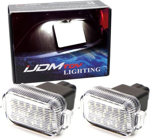 iJDMTOY OEM-Fit 3W مجموعة مصابيح لوحة ترخيص LED كاملة متوافقة مع 2014-2020 Mazda 6، 2014-2018 Mazda 3 Hatchback 5-Door، مدعوم بثنائيات LED زينون بيضاء 18-SMD in Saudi Arabia