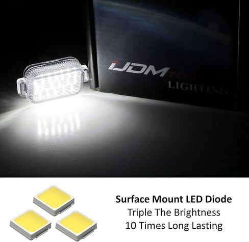 iJDMTOY OEM-Fit 3W مجموعة مصابيح لوحة ترخيص LED كاملة متوافقة مع 2014-2020 Mazda 6، 2014-2018 Mazda 3 Hatchback 5-Door، مدعوم بثنائيات LED زينون بيضاء 18-SMD in Saudi Arabia