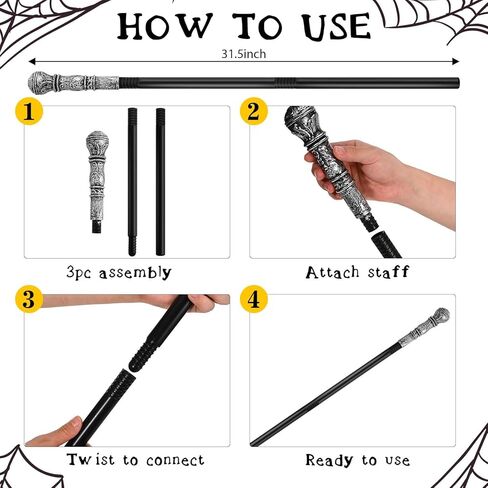 8 قطع من إكسسوارات زي الهالوين القديم العم، قبعة فاس حمراء، عصا المشي، عصا دعامة آذان وهمية عملاقة، ملصقات حواجب رمادية ولحية، نظارات ربطة عنق حريرية للرجال، أزياء الهالوين التنكرية in Kuwait