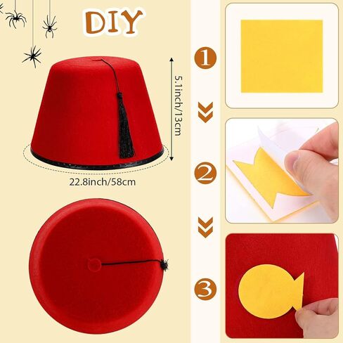 8 قطع من إكسسوارات زي الهالوين القديم العم، قبعة فاس حمراء، عصا المشي، عصا دعامة آذان وهمية عملاقة، ملصقات حواجب رمادية ولحية، نظارات ربطة عنق حريرية للرجال، أزياء الهالوين التنكرية in Kuwait