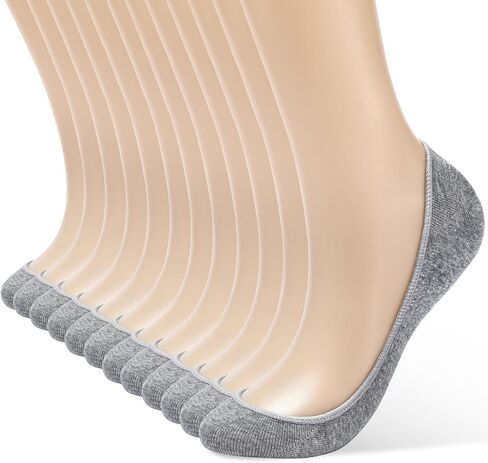 6 Pairs No Show Socks Womens, Ultra Low Cut Liner Non Slip Footies Socks for Flats Invisible Boat Shoe Size 5-9/9-11 in Saudi Arabia