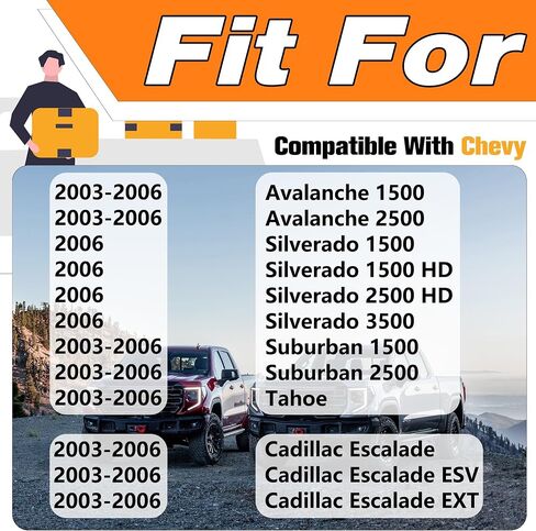 قفل الباب الجانبي للسائق الأمامي ومفتاح طاقة النافذة ومجموعة الإطار متوافق مع 2003-2006 Chevy Silverado Avalanche Suburban Tahoe، GMC Sierra Yukon، Escalade، Hummer H2.Replace #15883319، 920-022 in Saudi Arabia