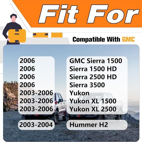 قفل الباب الجانبي للسائق الأمامي ومفتاح طاقة النافذة ومجموعة الإطار متوافق مع 2003-2006 Chevy Silverado Avalanche Suburban Tahoe، GMC Sierra Yukon، Escalade، Hummer H2.Replace #15883319، 920-022 in Saudi Arabia