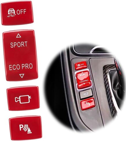 سيارة والعتاد لوحة التحكم P زر التبديل استبدال الرياضة ECOPRO قبالة غطاء زر لسيارات BMW 1 2 3 4 سلسلة F20 F21 F22 F23 F30 F31 F34 F35 F32 (أسود-3 أزرار) in Kuwait