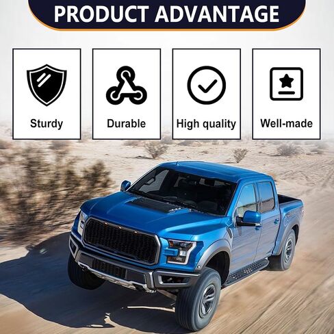 Tailgate Rubber Bumper Cushions Kit - Left & Right Side with 4 Metal Bolts - Compatible with 2015-2022 Ford F-150 (5.5' Bed) - Replaces OEM FL3Z-99439A00-A & FL3Z-99439A00-B (2-Pack) in Saudi Arabia