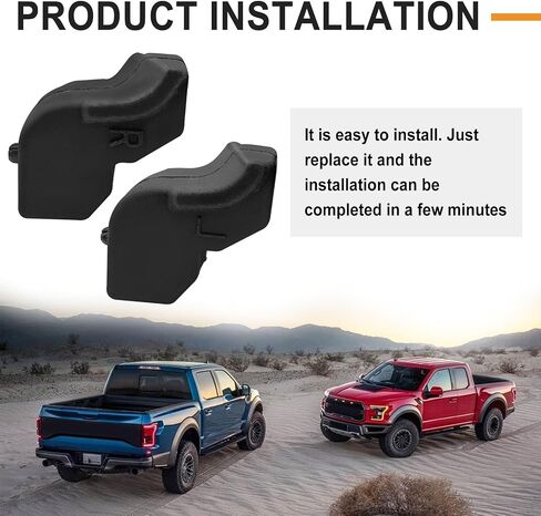 Tailgate Rubber Bumper Cushions Kit - Left & Right Side with 4 Metal Bolts - Compatible with 2015-2022 Ford F-150 (5.5' Bed) - Replaces OEM FL3Z-99439A00-A & FL3Z-99439A00-B (2-Pack) in Saudi Arabia