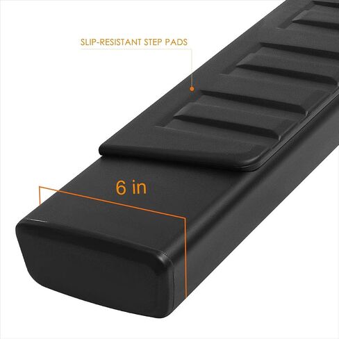 6" Silver Aluminum Running Boards Side Steps Nerf Bars Compatible with 07-19 Chevy Silverado/GMC Sierra Extended Cab (Pair) in Saudi Arabia
