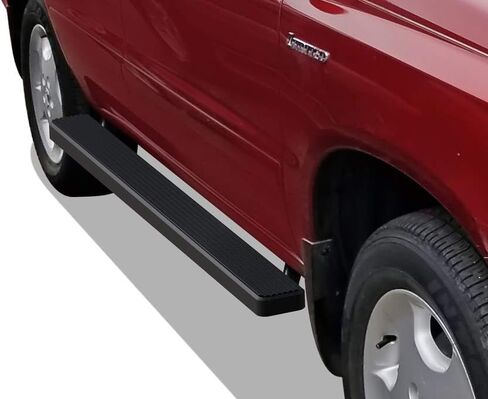 لوحات تشغيل APS (قضبان Nerf ذات خطوات جانبية) متوافقة مع Toyota Highlander 2001-2007 وLexus RX330 RX400H 2004-2009 (مطلية بمسحوق أسود من الفولاذ المقاوم للصدأ 5 بوصات) in Saudi Arabia