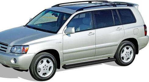 لوحات تشغيل APS (قضبان Nerf ذات خطوات جانبية) متوافقة مع Toyota Highlander 2001-2007 وLexus RX330 RX400H 2004-2009 (مطلية بمسحوق أسود من الفولاذ المقاوم للصدأ 5 بوصات) in Saudi Arabia