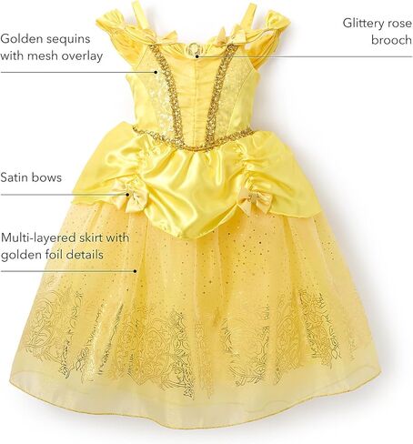 DISNEY STORE Official Princess Halloween Costume for Kids - Disney Princess Dresses - Dress up Clothes for Pretend Play in Saudi Arabia