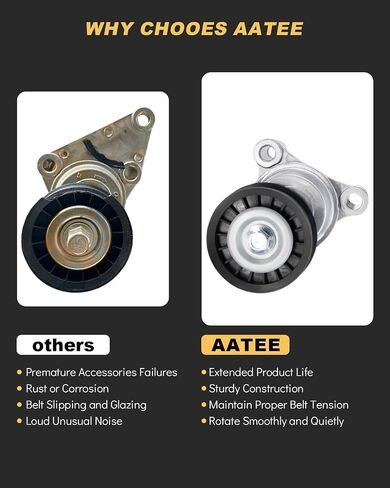 AATEE 39083 Belt Tensioner Assembly For:-Chevy Silverado 1500 Express Suburban Tahoe Colorado For:-GMC Sierra Yukon XL Savana Canyon For:-Cadillac Escalade For:-Hummer H2 2009-2020 OE# 19193110 89397 in Saudi Arabia