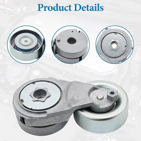 Belt Tensioner Assembly with Pulley Compatible for Nissan Sentra 2007-2012 Versa 2007-2012 Cube 2009-2014 NV200 2013-2019 1.8L 2.0L, Replaces# 11955ET00A, 11955DN200, 39162 in Saudi Arabia
