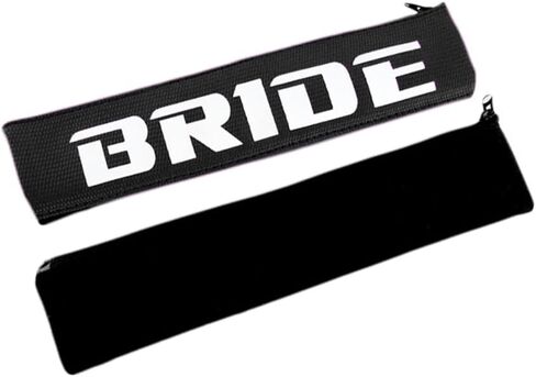 MyBrand Q1-TECH، JDM Bride غطاء حزام الأمان من القماش الناعم وسادات الكتف من القماش مادة مقعد السباق (زوج واحد) (أسود) in Saudi Arabia