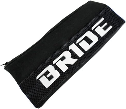 MyBrand Q1-TECH، JDM Bride غطاء حزام الأمان من القماش الناعم وسادات الكتف من القماش مادة مقعد السباق (زوج واحد) (أسود) in Saudi Arabia