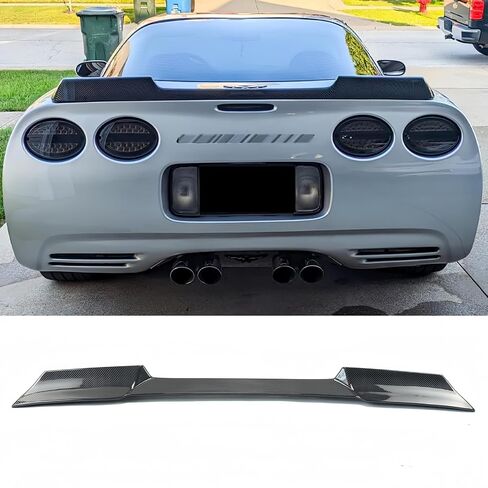 Rear Trunk Wing Spoiler Compatible with Corvette C5 1997-2004 ZR1 Extended Style Rear Trunk Lid Wing Spoiler (Carbon Fiber Print) in Saudi Arabia