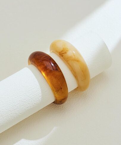 WOWORAMA Acrylic Resin Cuff Bracelet for Women Colorful Acrylic Dome Open Bangles Beige Tortoise Brown Chunky Mottled Acetate Resin Bracelets Jewelry in Saudi Arabia