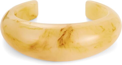 WOWORAMA Acrylic Resin Cuff Bracelet for Women Colorful Acrylic Dome Open Bangles Beige Tortoise Brown Chunky Mottled Acetate Resin Bracelets Jewelry in Saudi Arabia
