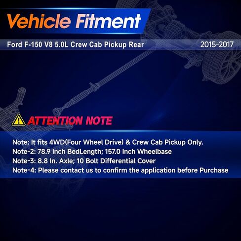 986-117 Rear Drive Shaft Prop Shaft Driveshaft Assembly [Crew Cab Pickup, 4WD, 78.9" Bed, 157" Wheel Base] Fit for Ford F-150 F150 2015 2016 2017 V8 5.0L, OE FL3Z4R602W in Saudi Arabia