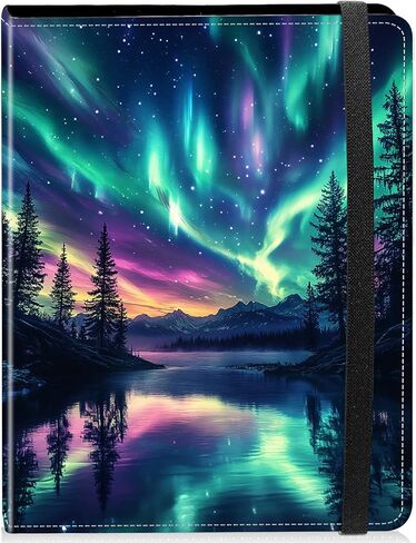 Photo Album 4x6 Photos - 120 Photos Capacity PU Leather Cover,cute small photo album with Strong Elastic Band,for Wedding baby Travel Family photo book Album - Beautiful Northern Lights 2 in Kuwait