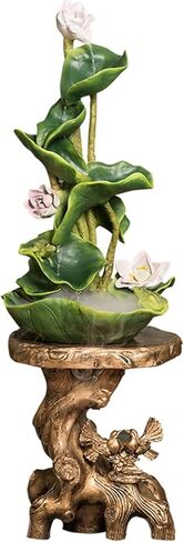 Outdoor Fountains Lotus Flowing Water Fountain, Floor Standing Ornaments, Floor Circulating Water Fountain, for Office and Home Décor Garden Water Fountain in Saudi Arabia