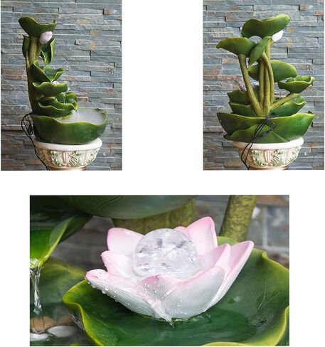 Outdoor Fountains Lotus Flowing Water Fountain, Floor Standing Ornaments, Floor Circulating Water Fountain, for Office and Home Décor Garden Water Fountain in Saudi Arabia