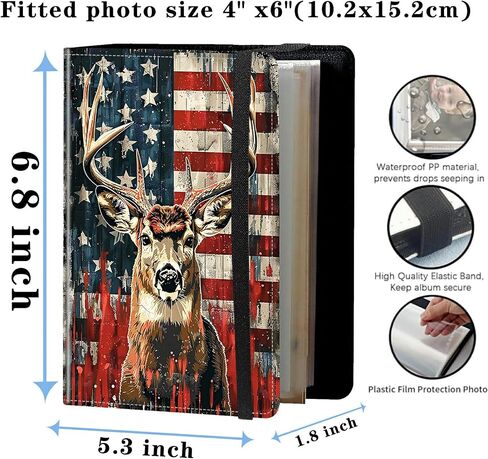 Photo Album 4x6 Photos - 120 Photos Capacity PU Leather Cover,cute small photo album with Strong Elastic Band,for Wedding baby Travel Family photo book Album - Beautiful Northern Lights 2 in Kuwait