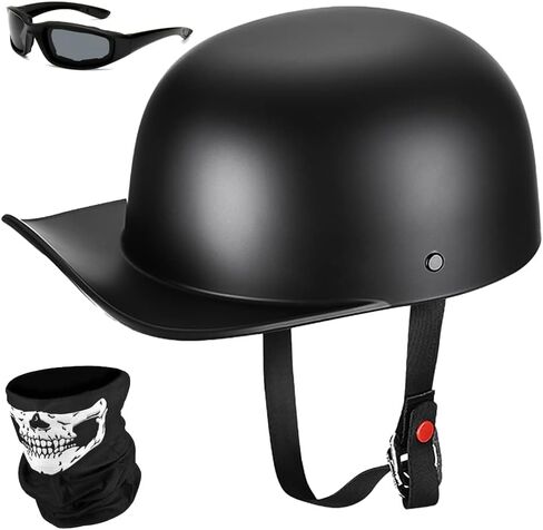 Baseball Motorcycle Helmet Half Cap for Bike Cruiser Chopper Moped Scooter- Dot Approved in Saudi Arabia