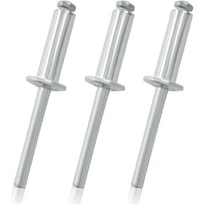 50 Pcs 1/4" x 3/4" Aluminum Blind Rivets Dome Head Pop Rivets for Installing Accessories, Silver